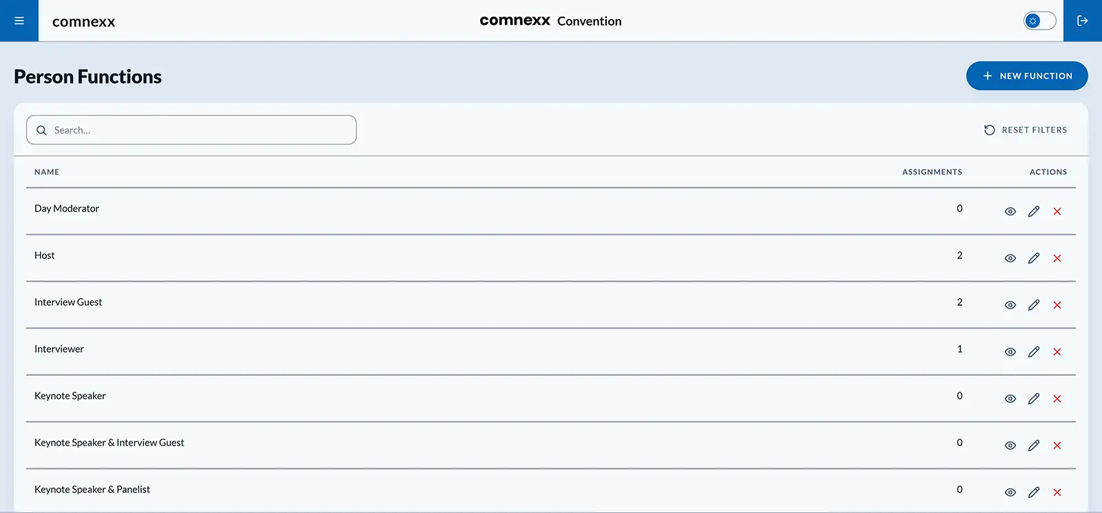 Verwaltung von Custom Attributes für Sessions und Speaker